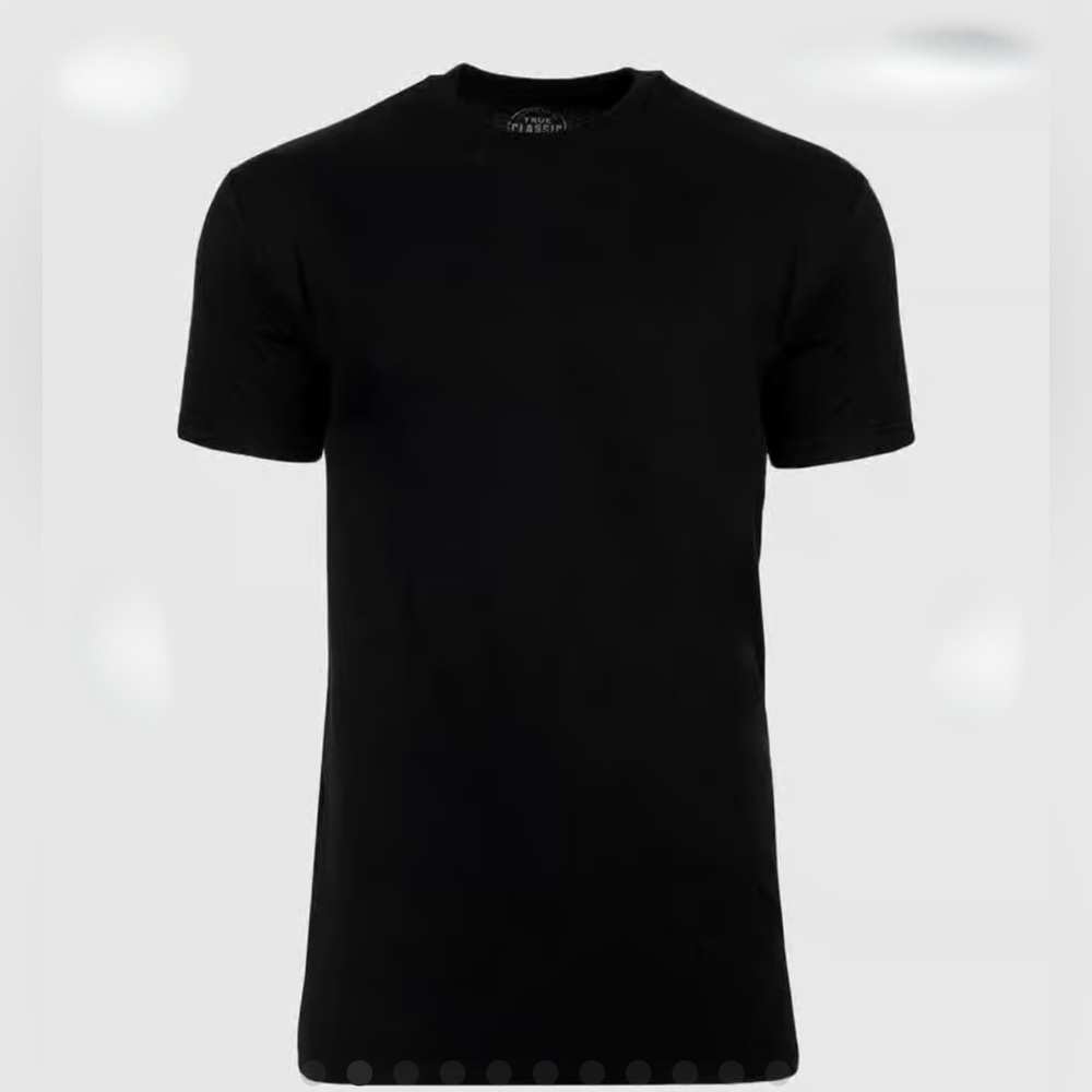 True Classic Black Tall Round Hem Crew Neck T-Shirt